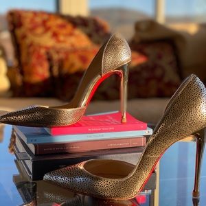Christian louboutin silver heels